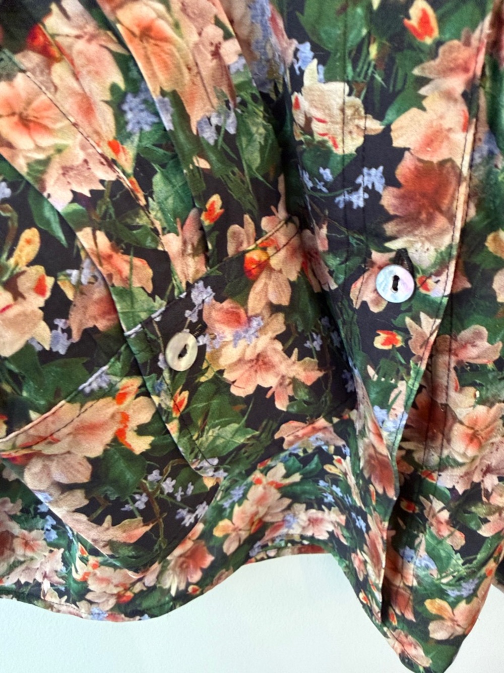 Vince Wild Primrose Silk Blend Stretch Blouse Size 1X - Picture 6 of 13